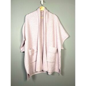 Aerie Cozy Cloud Cape Cardigan Sweater Oversized Relaxed Pink Women Size XS/S
